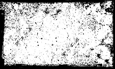 Scratched Grunge Urban Background Texture Vector. Grainy Grungy Effect. Distressed Backdrop Vector Black on White