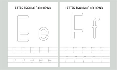 Alphabet Tracing and Coloring Pages l Kids' letter tracing and coloring pages