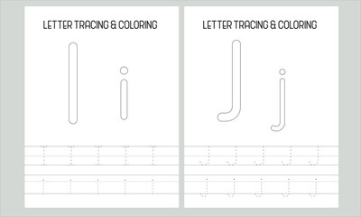 Alphabet Tracing and Coloring Pages l Kids' letter tracing and coloring pages