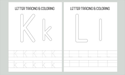 Alphabet Tracing and Coloring Pages l Kids' letter tracing and coloring pages