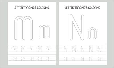 Alphabet Tracing and Coloring Pages l Kids' letter tracing and coloring pages
