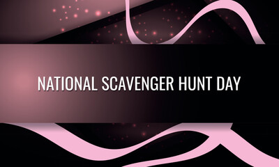 National Scavenger Hunt Day. Geometric design suitable for greeting card poster and banner