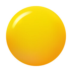 glossy yellow three-dimensional button