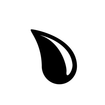 Vector Illustration, The Drop Icon Is Black. 