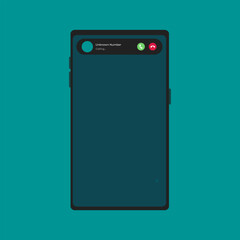 Vector illustration pop up incoming call notification. WeChat notification
