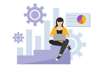 Business Analysis Flat Design Illustration