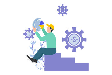 Business Analysis Flat Design Illustration