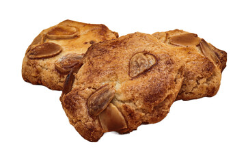 isolated almond cookies. png file