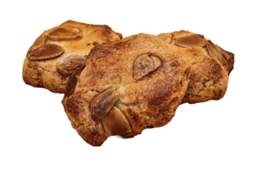 isolated almond cookies. png file