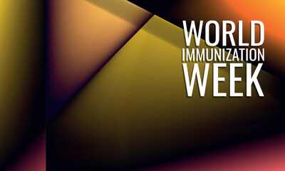 World Immunization Week. Design suitable for greeting card poster and banner