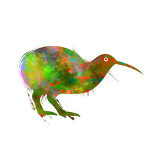 Watercolor Kiwi Bird drawing, silhouette of a Kiwi Bird, Watercolor Kiwi Bird art, Kiwi Bird, Png, Transparent, Apteryx, ratites
