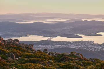 Hobart City from Mount Wellington