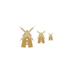 Old Windmill icon isolated on white background