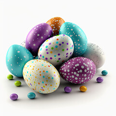Colorful easter egg created with generative AI