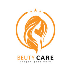 vector image of a charming woman for a beauty product