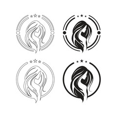 Obraz premium vector image of a charming woman for a beauty product