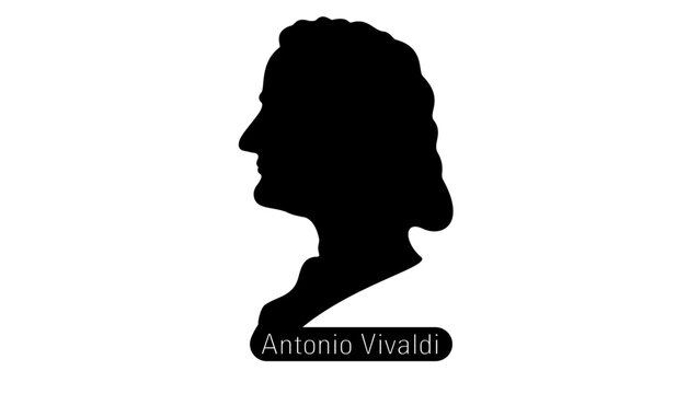 Antonio Lucio Vivaldi silhouette