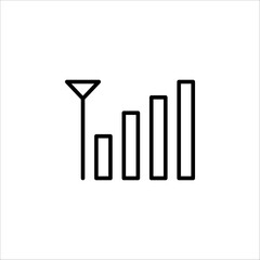status bar icon. flat illustration of signal vector icon isolated on white background
