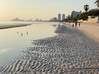 Sunrise over sea at Hua Hin Thailand 