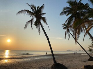 Sunrise over sea at Hua Hin Thailand 