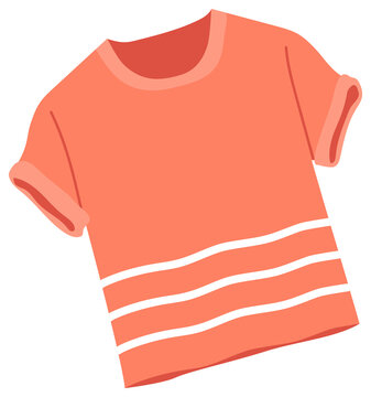 Red t-shirt, vector illustration