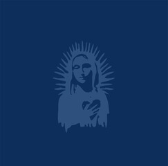 THESE HIGH QUALITY MOTHER MARIA VECTOR FOR USING VARIOUS TYPES OF DESIGN WORKS LIKE T-SHIRT, LOGO, TATTOO AND HOME WALL DESIGN

