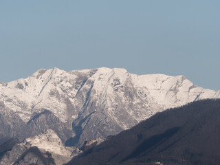 alps apuane in winter time