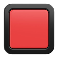 3D button. Empty button. 3D illustration.