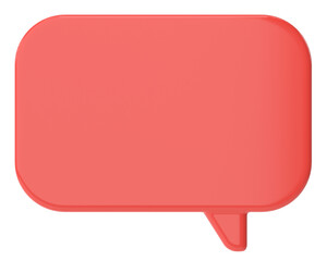 Speech bubble. Chat bubble. 3D illustration.