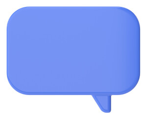 Speech bubble. Chat bubble. 3D illustration.