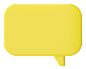 Speech bubble. Chat bubble. 3D illustration.