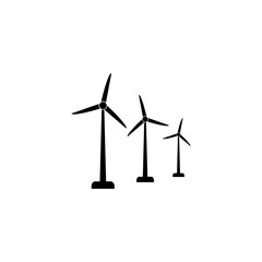 Wind turbine icon isolated on white background
