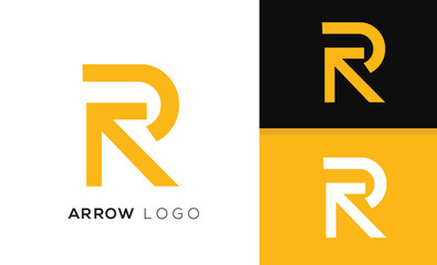 Fototapeta Vector abstract letter R Arrow logo design concept. obraz