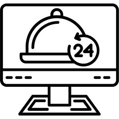 24 Hours Service Icon