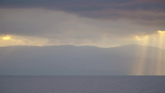 Mount Athos seen form Limnos island