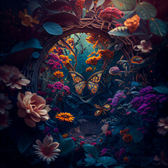 Obraz na płótnie Canvas Enchanted Garden, AI