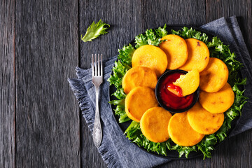 Hot Water cornbread, corn pone, hoecakes, dodgers