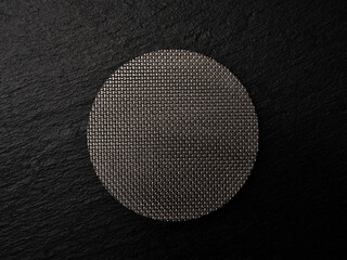 reusable coffee filter, heat-resistant mesh, coffee mesh..pod for coffee machine. Black slate...