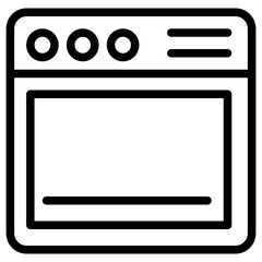 microwave oven line icon