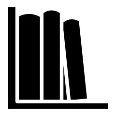 bookshelf glyph icon
