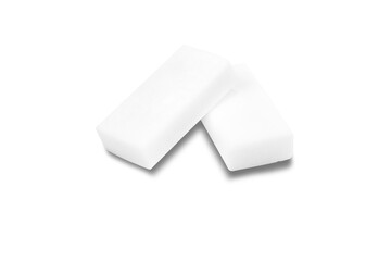White Eraser Isolated on White Background with Clipping path.