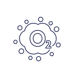 oxygen gas line icon with a cloud