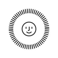 FaceID icon. Biometric face recognition symbol modern, simple, vector, icon for website design, mobile app, ui. Vector Illustration