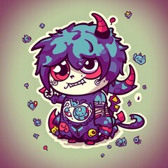 Funny Cute Monster Illustration [AI Generated]