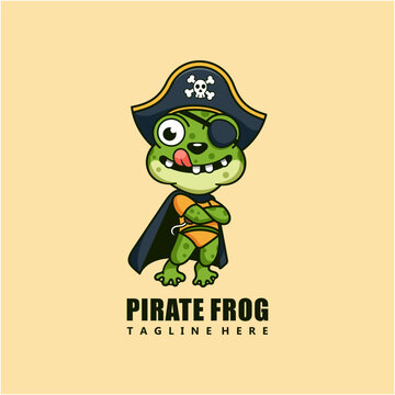 Pirate Frog character mascot
