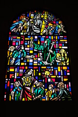 Philippines Manila - Minor Basilica and Manila Cathedral - stained glass window