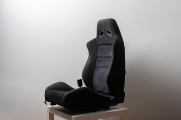 new sports car black seat, modern transport interior