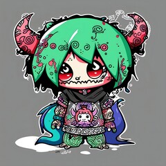 Funny Cute Monster Illustration [AI Generated]