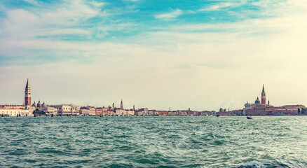 Venice, Italy panorama from channel