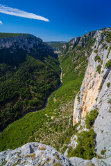 Fototapeta premium Mountain landscape width Canyon of Verdon River (Verdon Gorge) in Provence, France